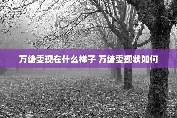 万绮雯现在什么样子 万绮雯现状如何