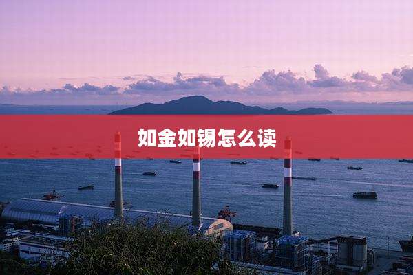 如金如锡怎么读