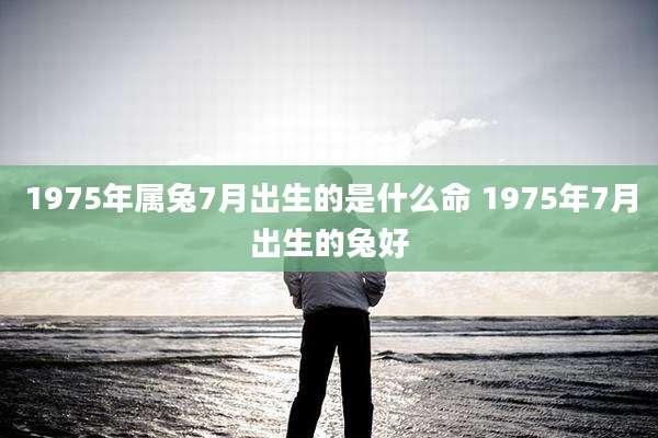 1975年属兔7月出生的是什么命 1975年7月出生的兔好