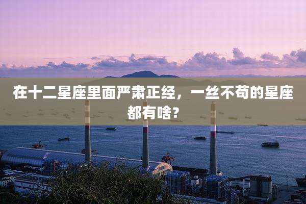 在十二星座里面严肃正经,一丝不苟的星座都有啥?
