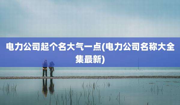 电力公司起个名大气一点(电力公司名称大全集最新)