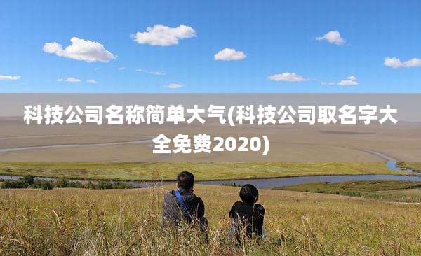 科技公司名称简单大气(科技公司取名字大全免费2020)