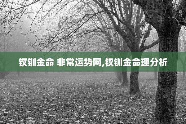 钗钏金命 非常运势网,钗钏金命理分析
