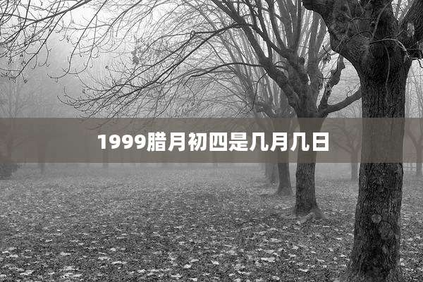 1999腊月初四是几月几日