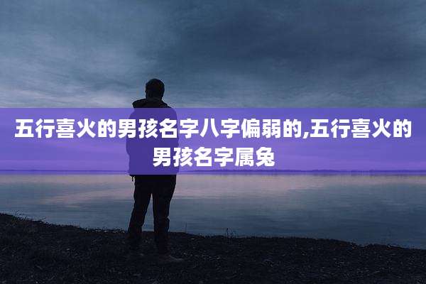 五行喜火的男孩名字八字偏弱的,五行喜火的男孩名字属兔
