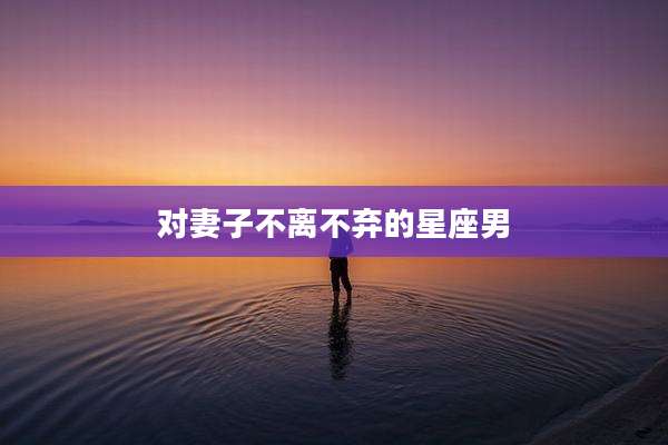 对妻子不离不弃的星座男