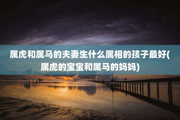 属虎和属马的夫妻生什么属相的孩子最好(属虎的宝宝和属马的妈妈)