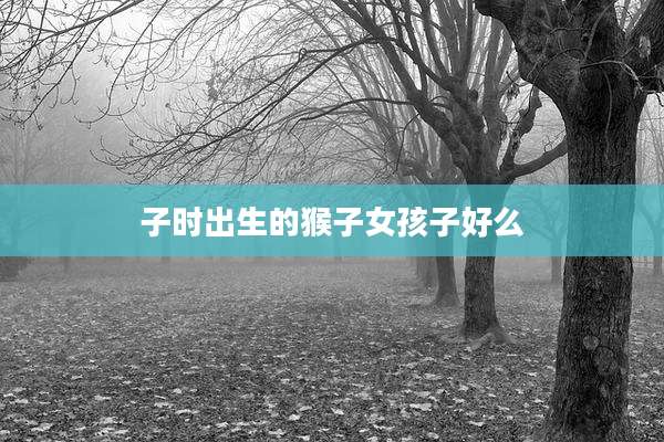 子时出生的猴子女孩子好么
