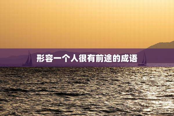 形容一个人很有前途的成语