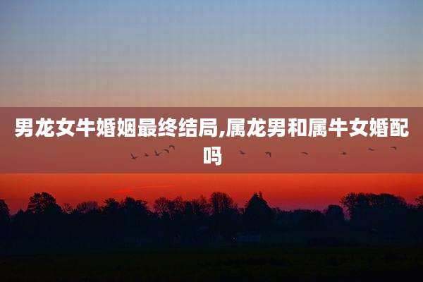 男龙女牛婚姻最终结局,属龙男和属牛女婚配吗