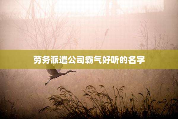 劳务派遣公司霸气好听的名字
