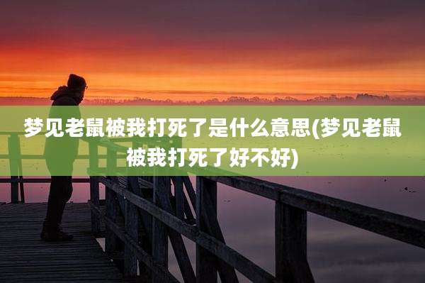 梦见老鼠被我打死了是什么意思(梦见老鼠被我打死了好不好)