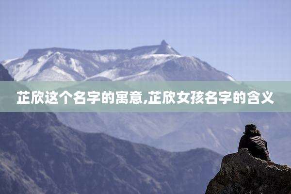 芷欣这个名字的寓意,芷欣女孩名字的含义