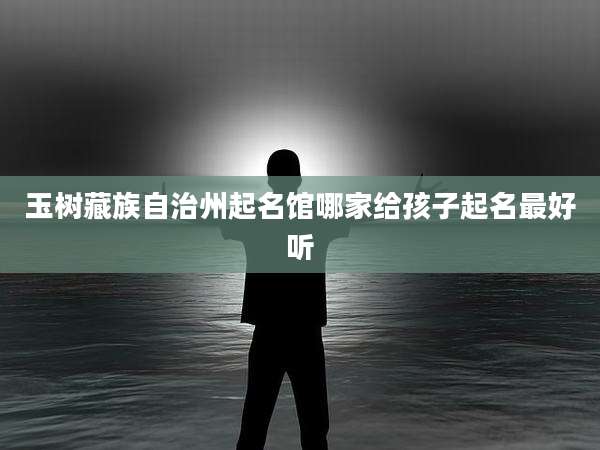 玉树藏族自治州起名馆哪家给孩子起名最好听