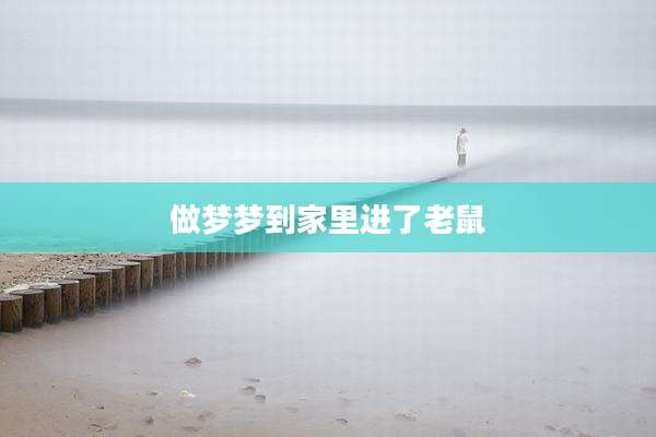 做梦梦到家里进了老鼠