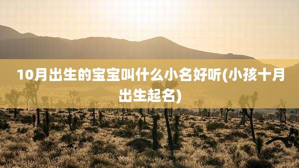 10月出生的宝宝叫什么小名好听(小孩十月出生起名)