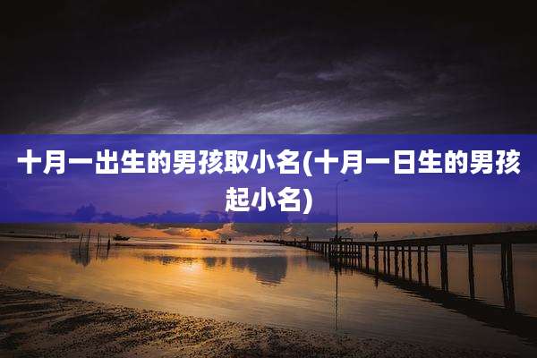 十月一出生的男孩取小名(十月一日生的男孩起小名)
