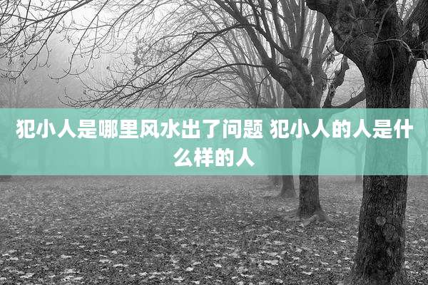 犯小人是哪里风水出了问题 犯小人的人是什么样的人