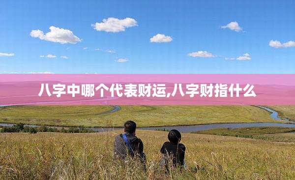 八字中哪个代表财运,八字财指什么