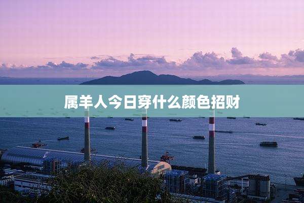 属羊人今日穿什么颜色招财