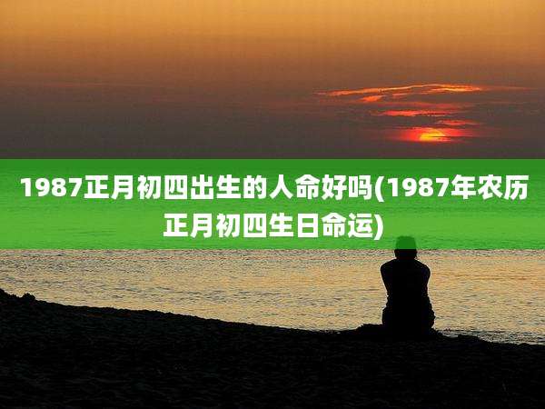 1987正月初四出生的人命好吗(1987年农历正月初四生日命运)