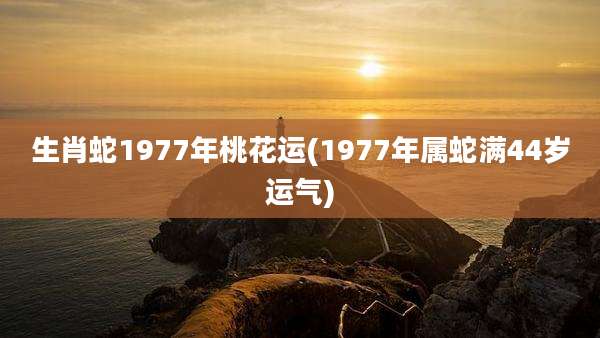 生肖蛇1977年桃花运(1977年属蛇满44岁运气)