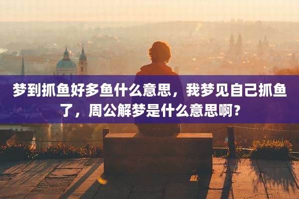 梦到抓鱼好多鱼什么意思,我梦见自己抓鱼了,周公解梦是什么意思啊?