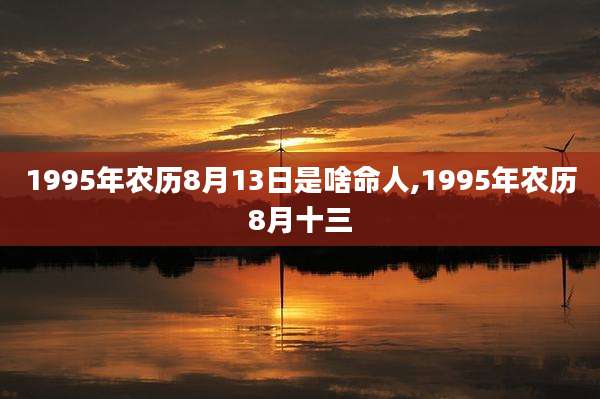 1995年农历8月13日是啥命人,1995年农历8月十三
