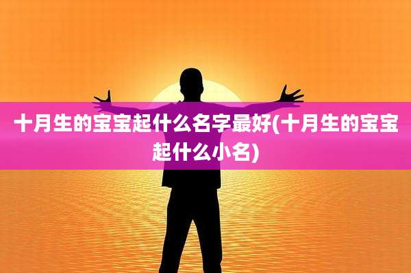 十月生的宝宝起什么名字最好(十月生的宝宝起什么小名)