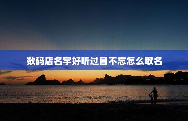 数码店名字好听过目不忘怎么取名