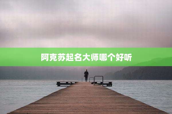 阿克苏起名大师哪个好听