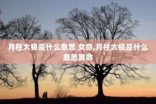 月柱太极是什么意思 女命,月柱太极是什么意思男命