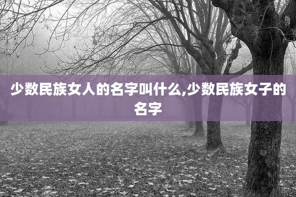 少数民族女人的名字叫什么,少数民族女子的名字