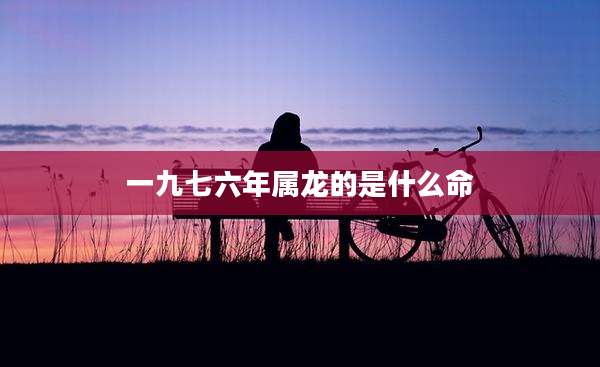 一九七六年属龙的是什么命