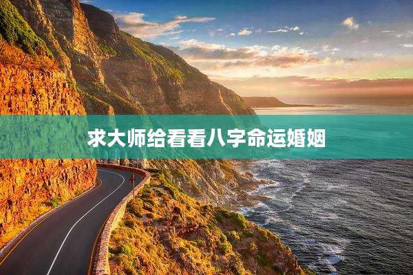 求大师给看看八字命运婚姻