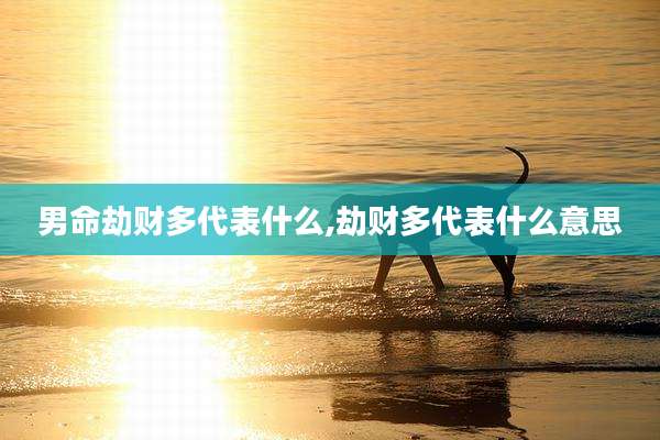 男命劫财多代表什么,劫财多代表什么意思