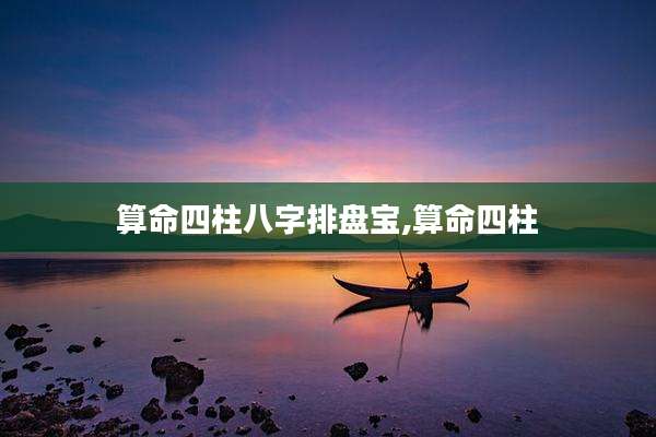 算命四柱八字排盘宝,算命四柱
