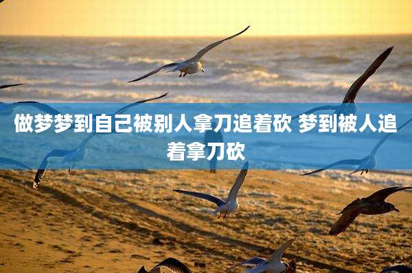 做梦梦到自己被别人拿刀追着砍 梦到被人追着拿刀砍