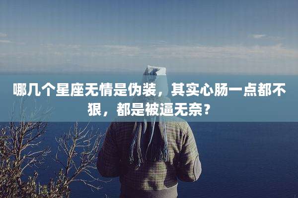 哪几个星座无情是伪装,其实心肠一点都不狠,都是被逼无奈?