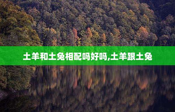 土羊和土兔相配吗好吗,土羊跟土兔
