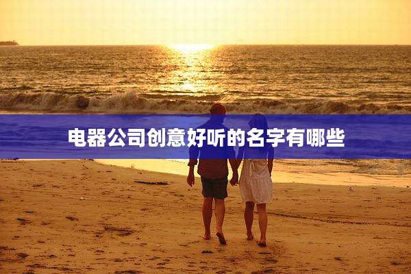 电器公司创意好听的名字有哪些