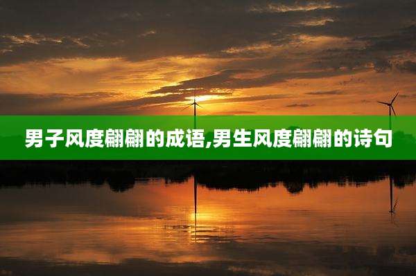 男子风度翩翩的成语,男生风度翩翩的诗句