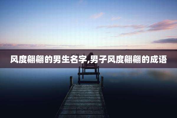 风度翩翩的男生名字,男子风度翩翩的成语
