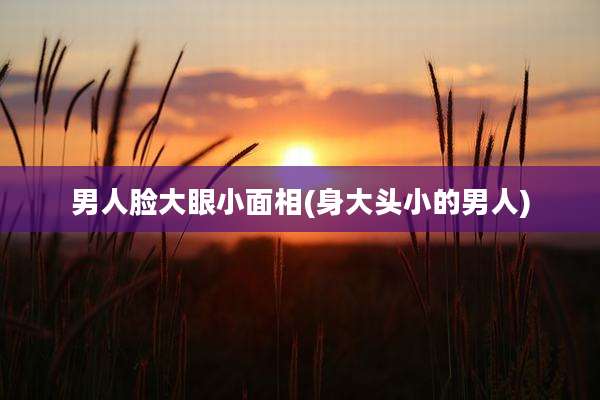 男人脸大眼小面相(身大头小的男人)