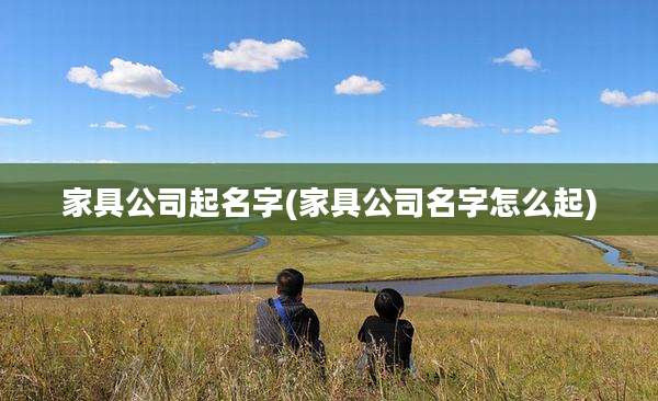 家具公司起名字(家具公司名字怎么起)