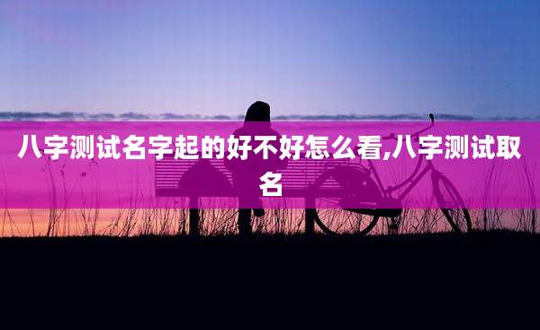 八字测试名字起的好不好怎么看,八字测试取名