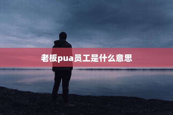 老板pua员工是什么意思