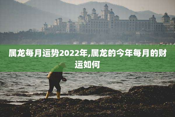 属龙每月运势2022年,属龙的今年每月的财运如何