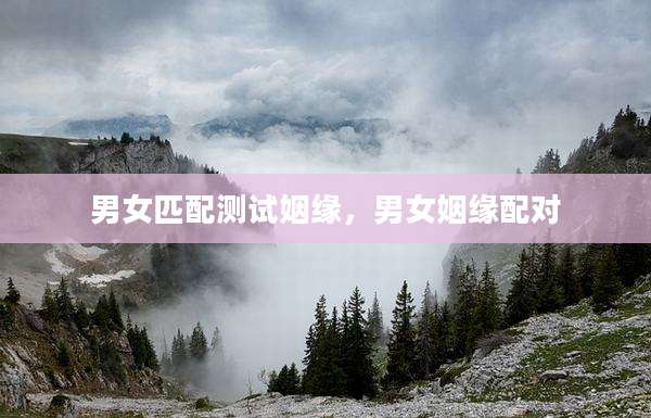男女匹配测试姻缘,男女姻缘配对