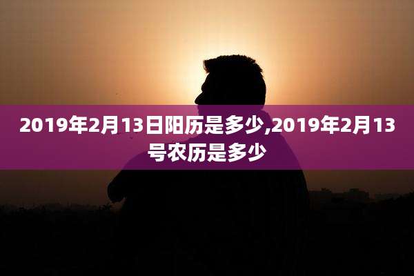 2019年2月13日阳历是多少,2019年2月13号农历是多少